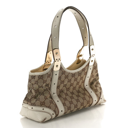 Gucci Monogram Horsebit Shoulder Bag Off White 3 of 12