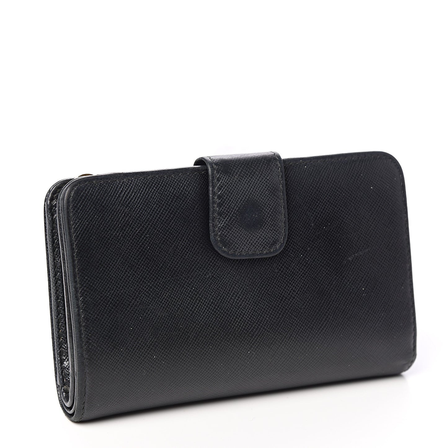 Saffiano Metal Compact Wallet Black