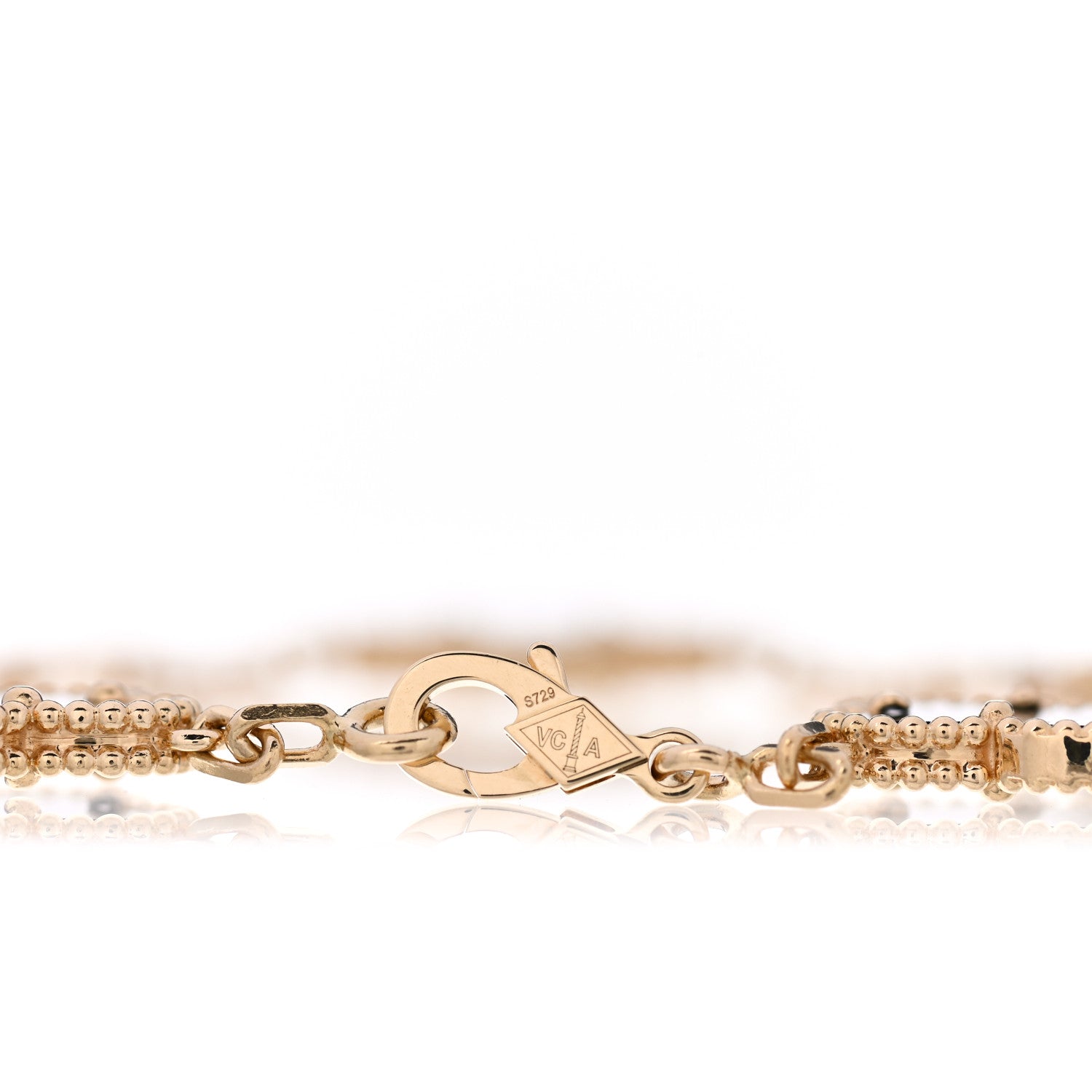 Van Cleef & Arpels 18K Yellow Gold Black Onyx 5 Motifs Vintage Alhambra Bracelet 5 of 6