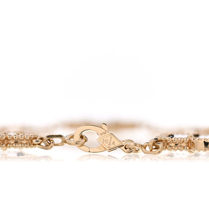 Van Cleef & Arpels 18K Yellow Gold Black Onyx 5 Motifs Vintage Alhambra Bracelet 5 of 6
