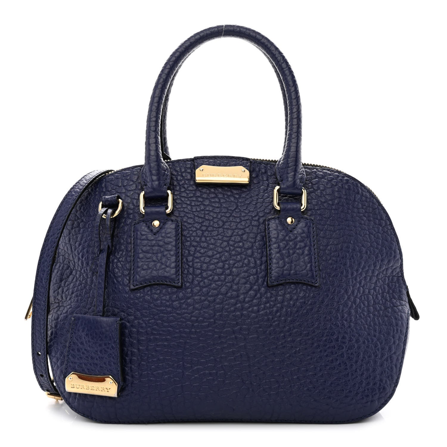 Burberry Heritage Grain Small Orchard Bowling Bag Navy Blue 1 of 13