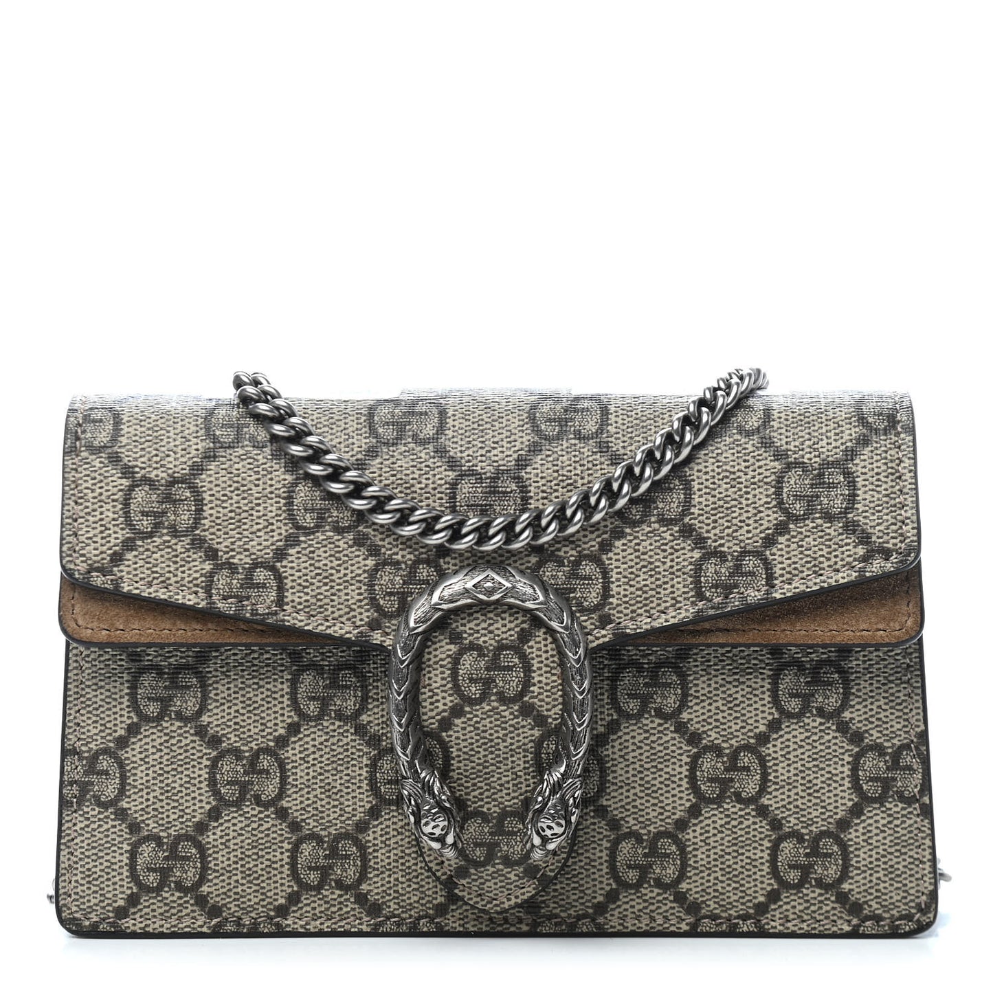 GG Supreme Monogram Super Mini Dionysus Shoulder Bag Taupe