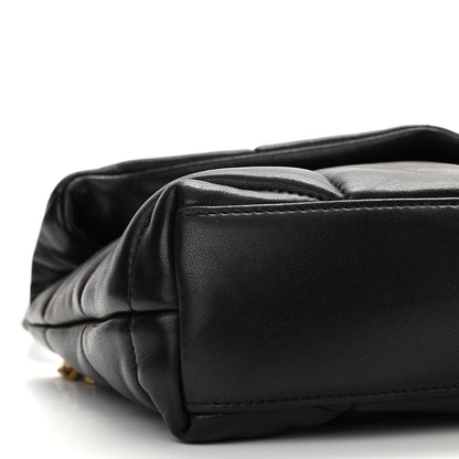 Saint Laurent Lambskin Quilted Toy Loulou Puffer Monogram Chain Satchel Black 8 of 10