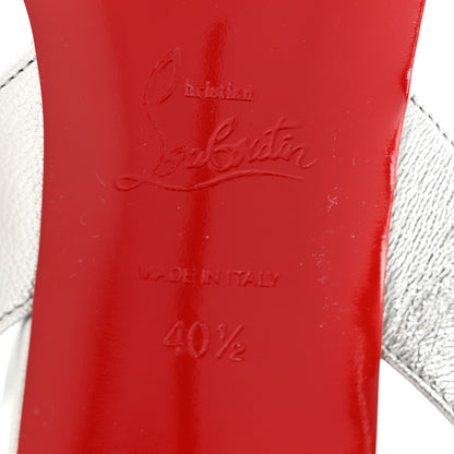 Christian Louboutin Kid Laminato Mariza 85 Sandals 40.5 Silver 8 of 9
