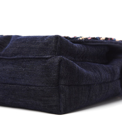 Chanel Wool Velvet Quilted Parisian Stroll Messenger Navy 7 of 10