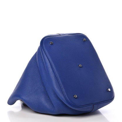 Hermes Taurillon Clemence Picotin Lock TGM Bleu Electrique 4 of 12
