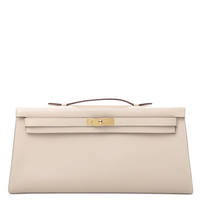 Hermes Swift Kelly Longue Clutch Pochette Parchemin 1 of 8