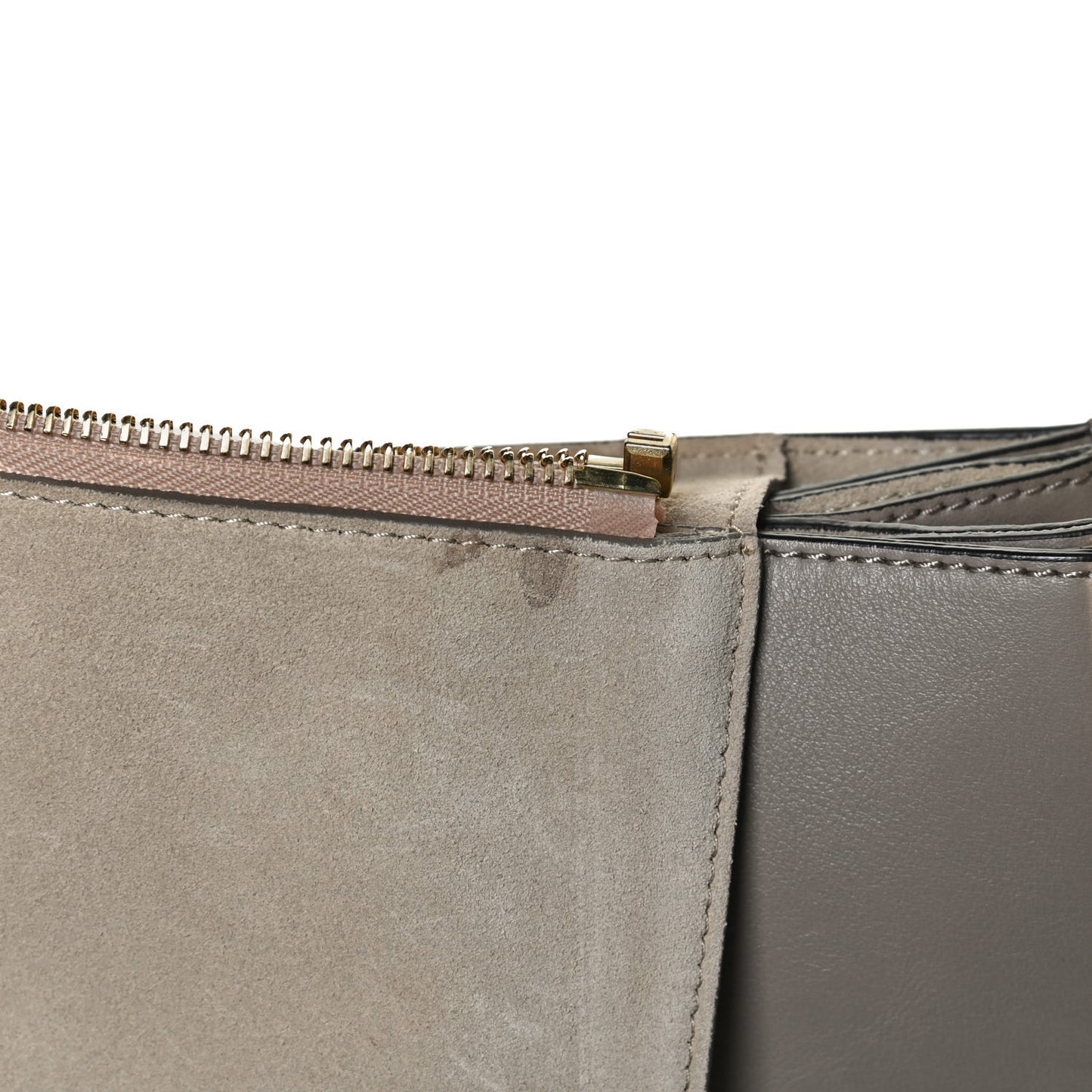 Calfskin Suede Medium Faye Shoulder Bag Motty Grey