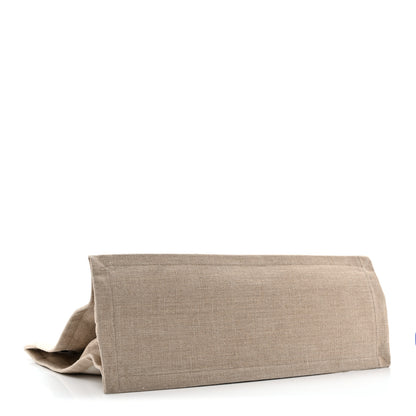 Saint Laurent Linen Calfskin Rive Gauche Tote Optic White 4 of 16