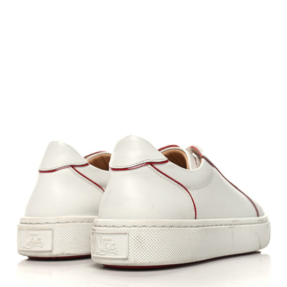 Christian Louboutin Calfskin Vieira Flat Sneakers 37 White Loubi 4 of 11