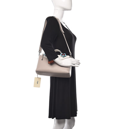 Fendi Vitello Dolce Flowerland Studded Medium By The Way Boston Bag Grigio Polvere White Ice Multicolor 2 of 10