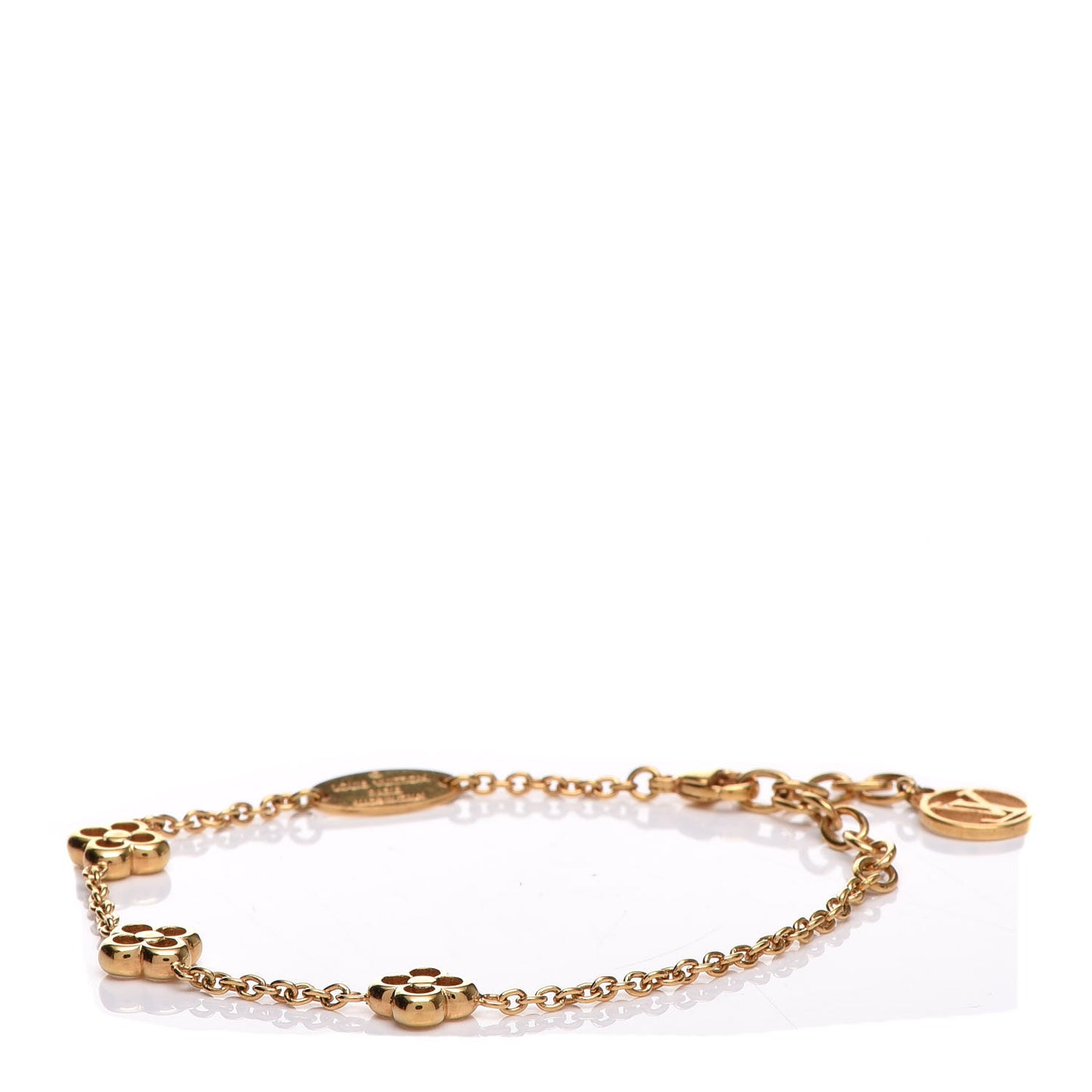Brass Flower Full Bracelet Gold