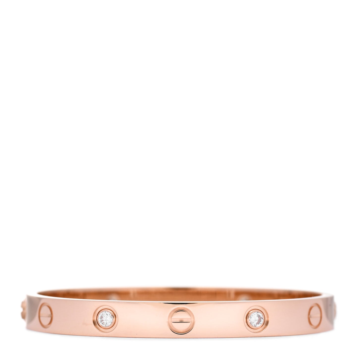 18K Pink Gold 4 Diamond LOVE Bracelet 15