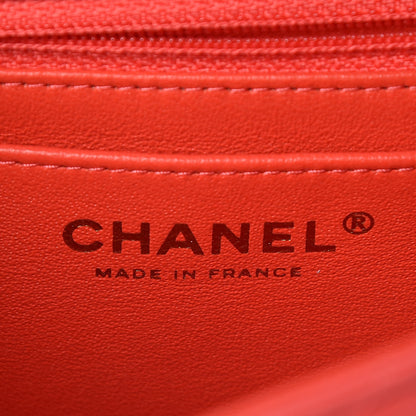 Chanel Lambskin Quilted Mini Square Flap Red 6 of 9