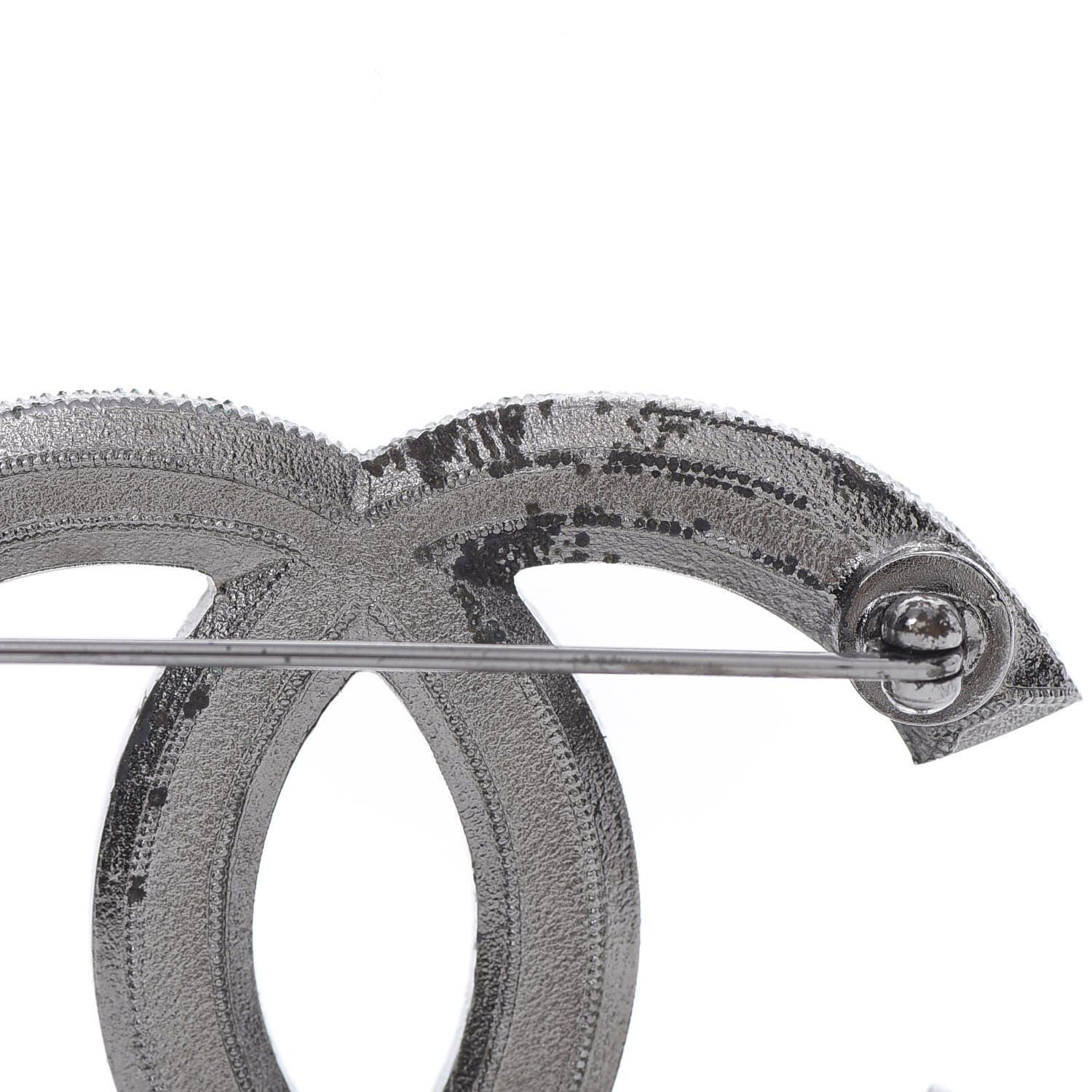 Chanel Ruthenium Pearl CC Brooch Dark Grey 5 of 6