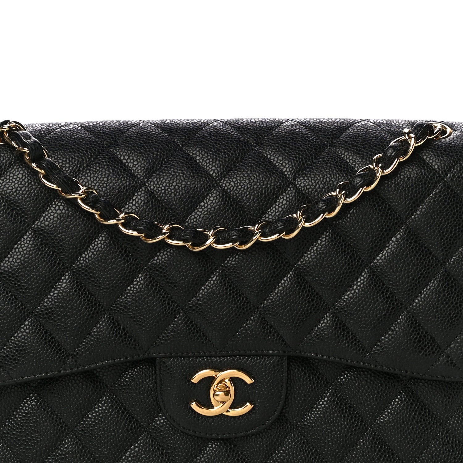Chanel Caviar Quilted Jumbo Double Flap Black 8 of 10