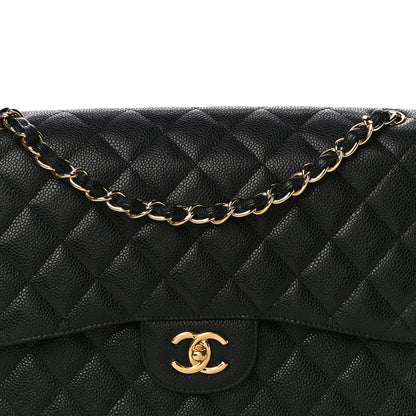 Chanel Caviar Quilted Jumbo Double Flap Black 8 of 10