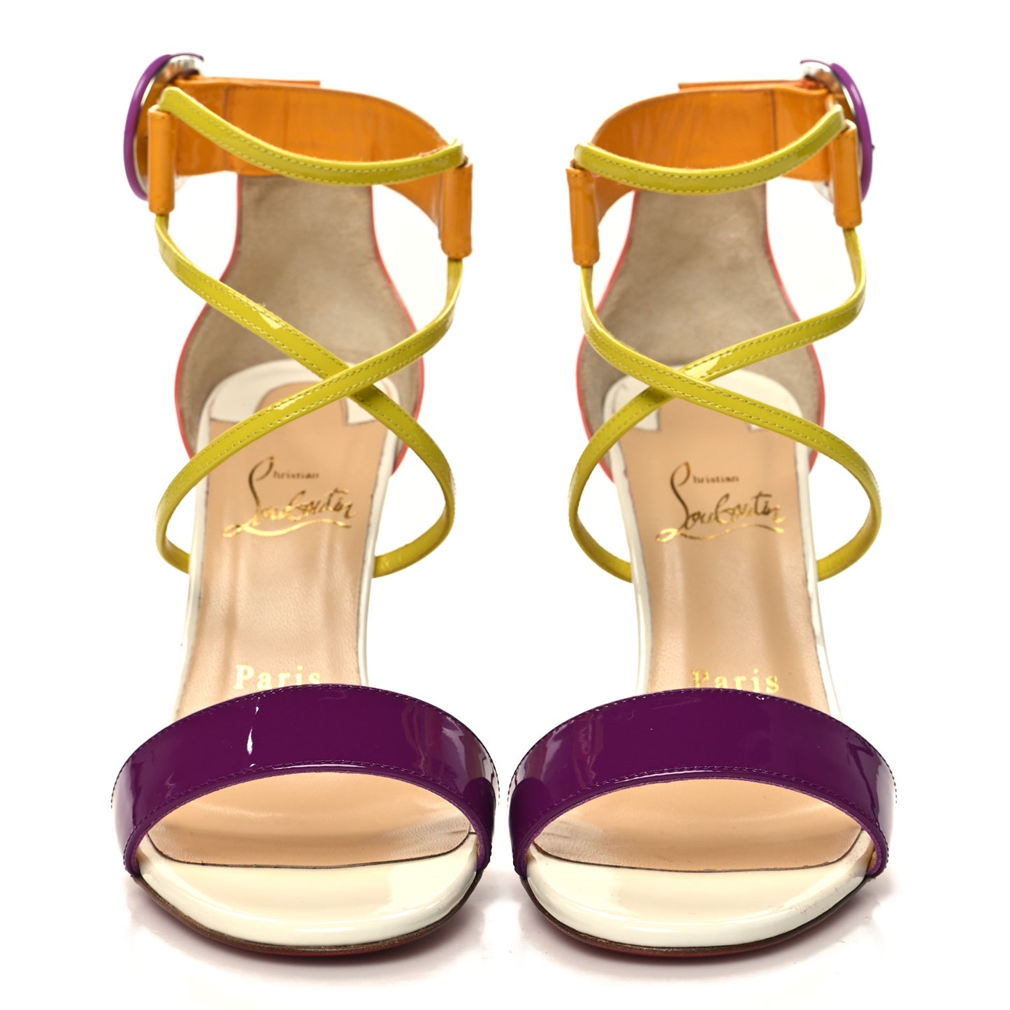 Patent Calfskin Choca 100 Sandals 36.5 Multicolor