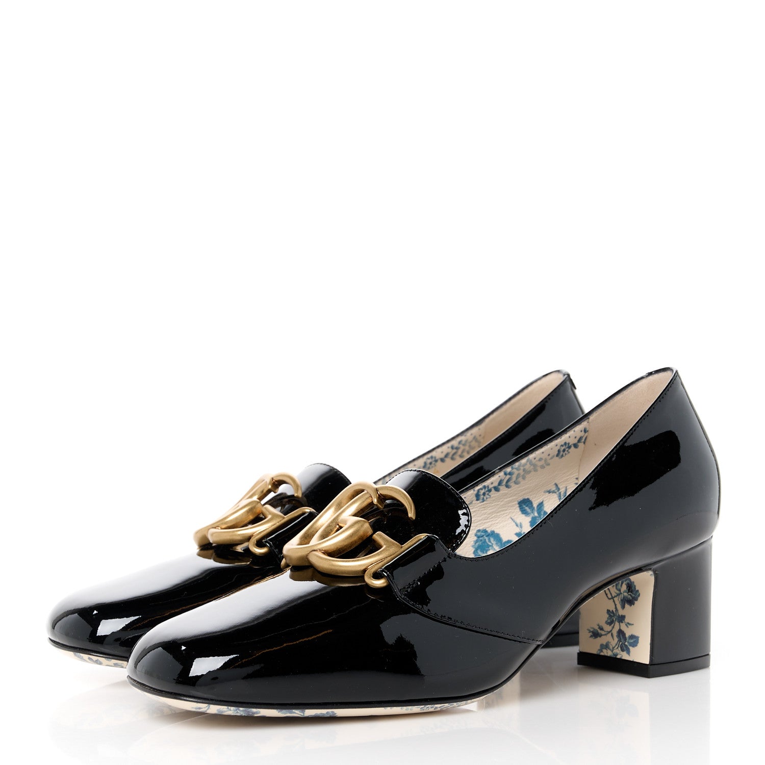 Gucci Vernice GG Victoire 55mm Loafer Pumps 38 Black 3 of 9