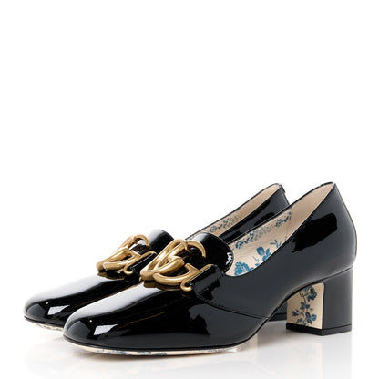 Gucci Vernice GG Victoire 55mm Loafer Pumps 38 Black 3 of 9