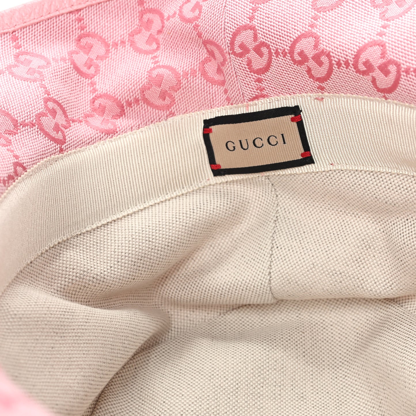 Monogram Textured Dollar Calfskin GG Jago Bucket Hat M Soft Cotton Candy Dark Cotton Candy