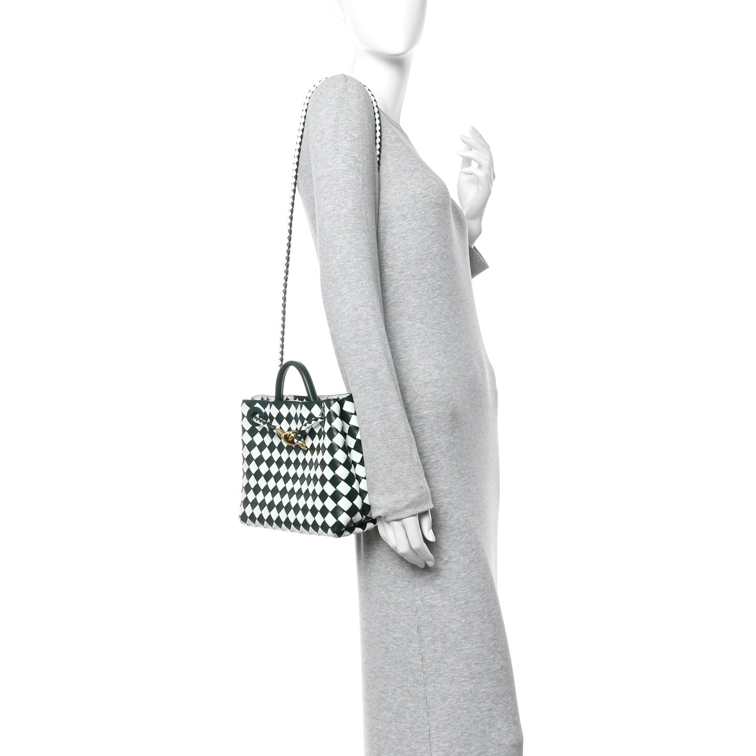 Bottega Veneta Nappa Intrecciato Small Andiamo Shoulder Bag Glacier Green 2 of 12