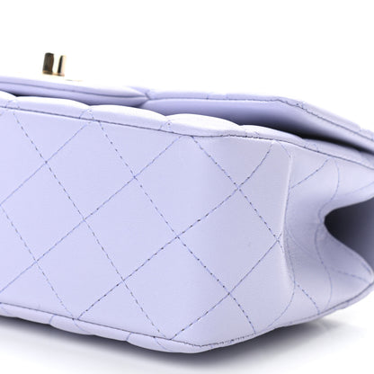 Chanel Lambskin Quilted Mini Top Handle Rectangular Flap Light Purple 9 of 11