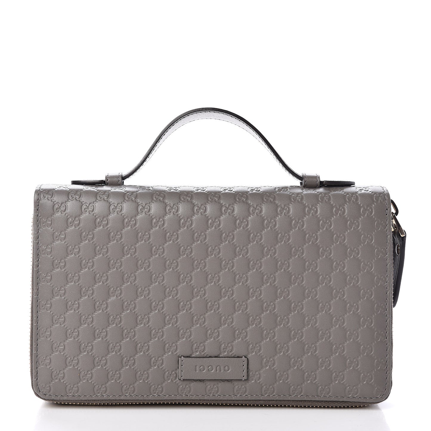 Soft Microguccissima Zip Around Top Handle Travel Wallet Loess
