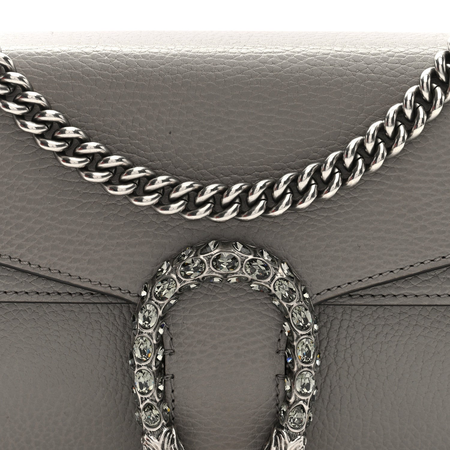 Gucci Pebbled Calfskin Small Dionysus Shoulder Bag Dusty Grey 8 of 10