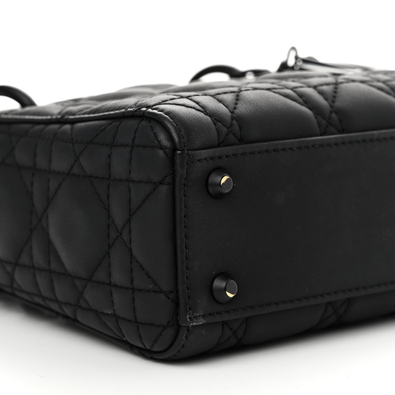 Christian Dior Ultra Matte Calfskin Cannage Mini Lady Dior Black 8 of 9