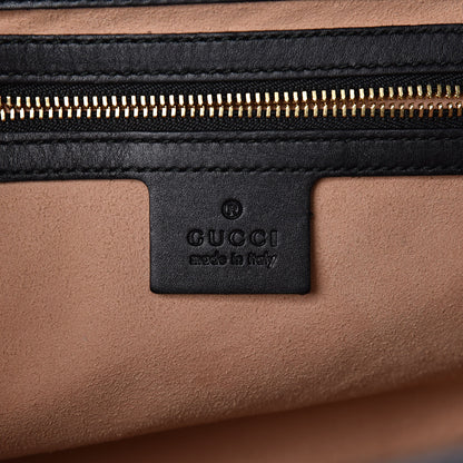 Gucci Nappa Bamboo Small Nymphaea Top Handle Bag Black 6 of 16