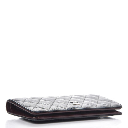 Chanel Caviar Quilted Yen Wallet Black 4 of 9