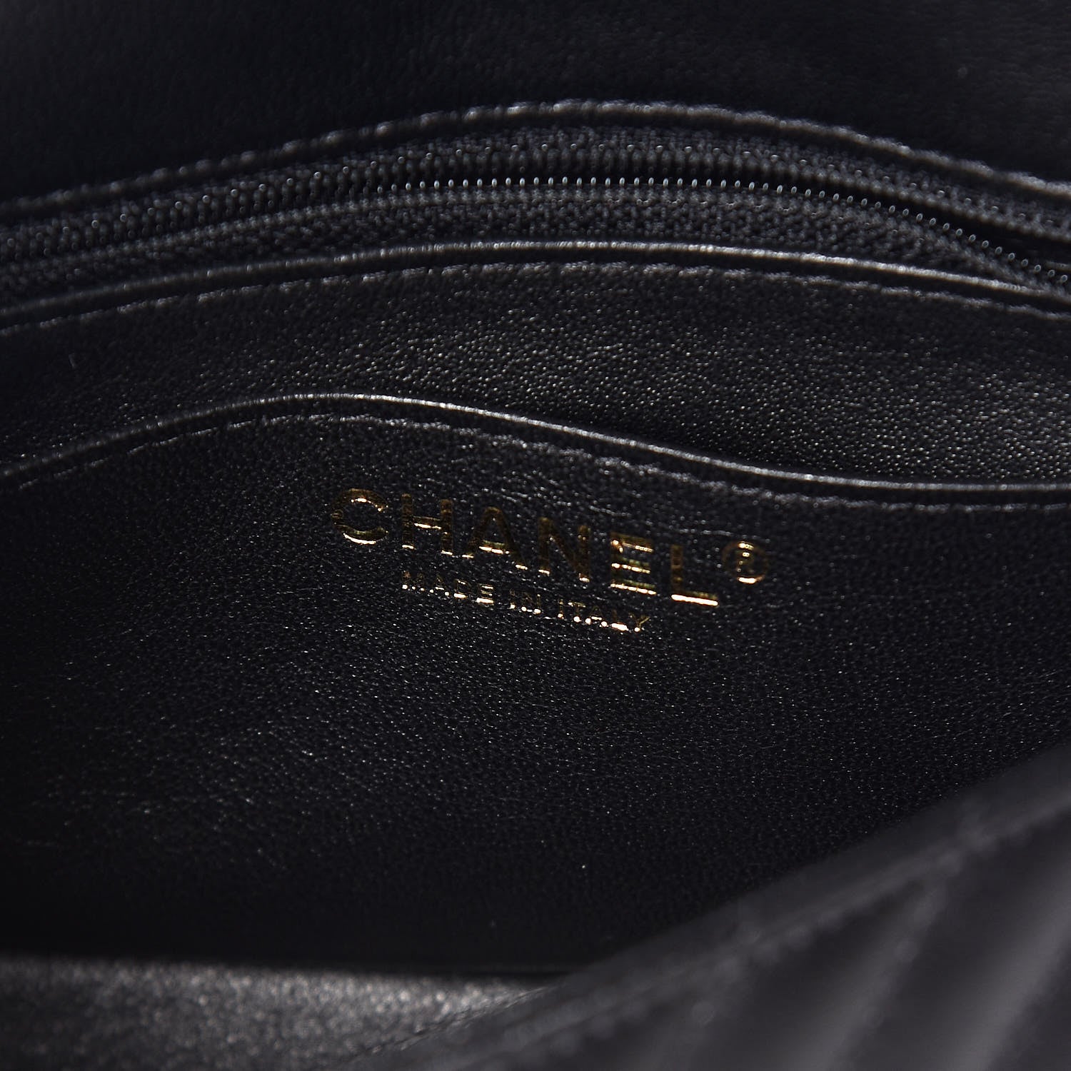 Chanel Lambskin Chevron Quilted Mini Square Flap Black 8 of 10