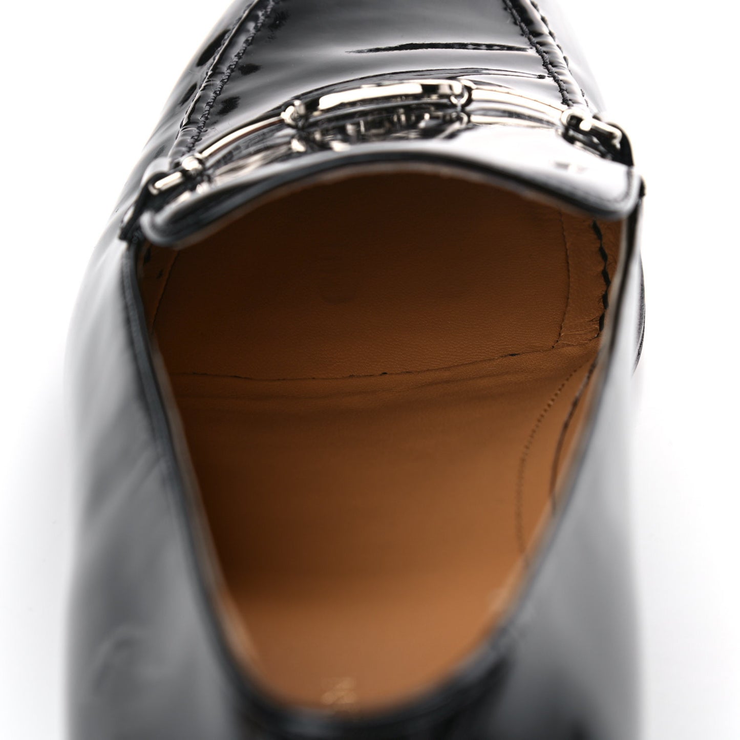 Patent Monogram Mens Club Loafers 8.5 Anthracite