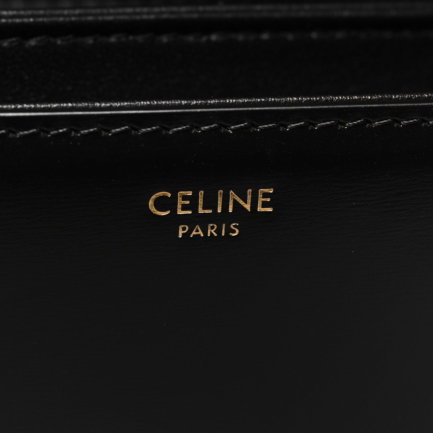 Shiny Calfskin Medium Triomphe Black