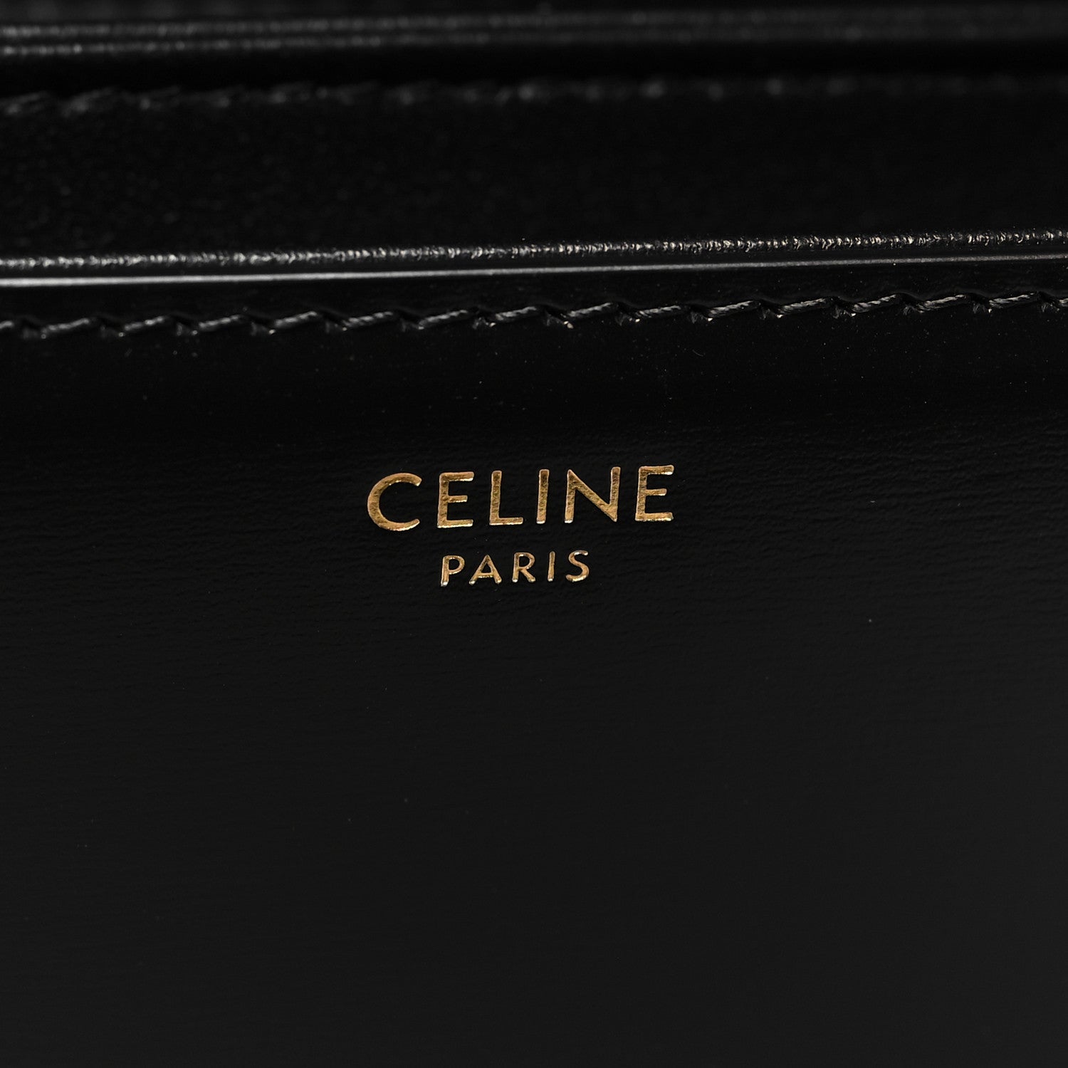 Celine Shiny Calfskin Medium Triomphe Black 7 of 12