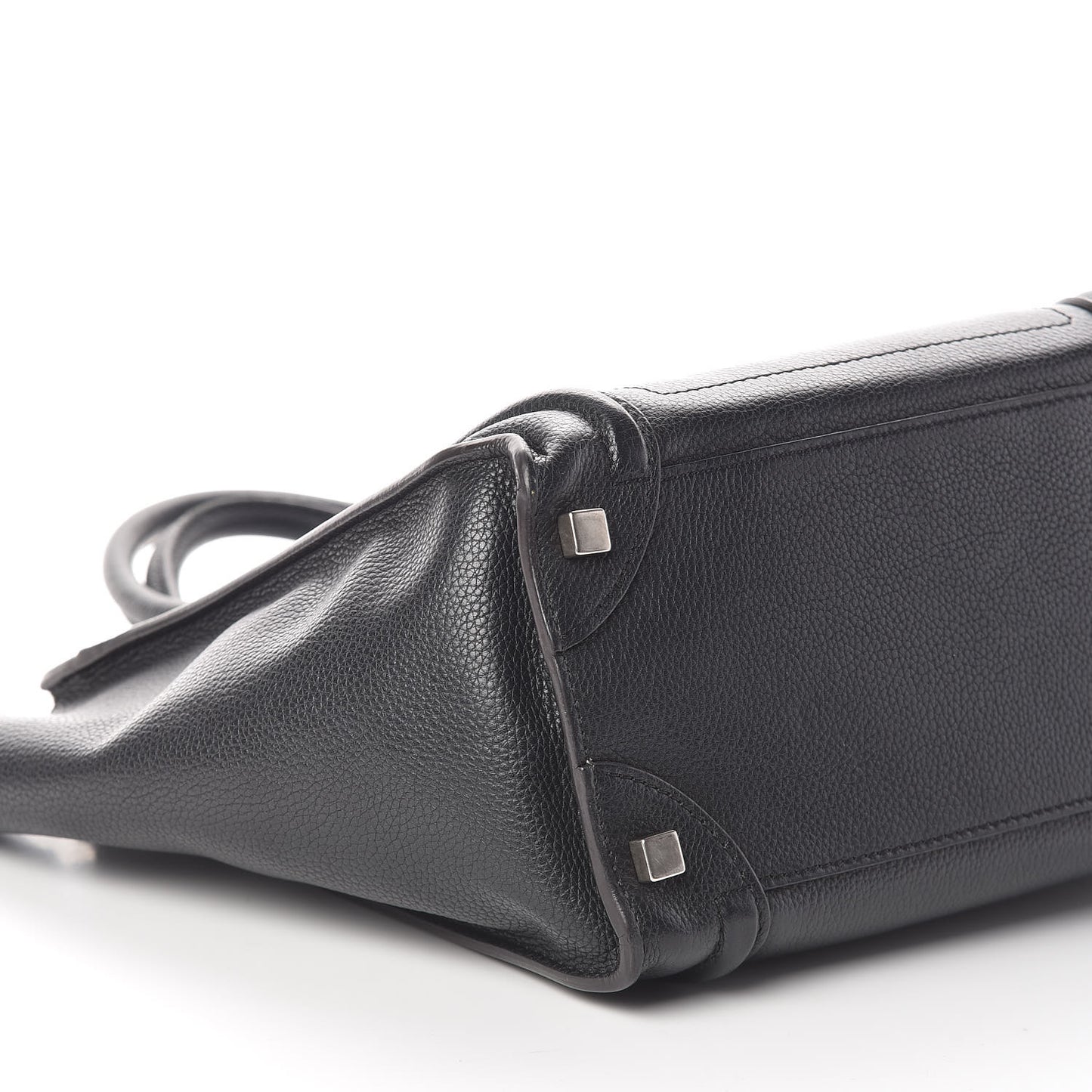 Drummed Calfskin Micro Luggage Black