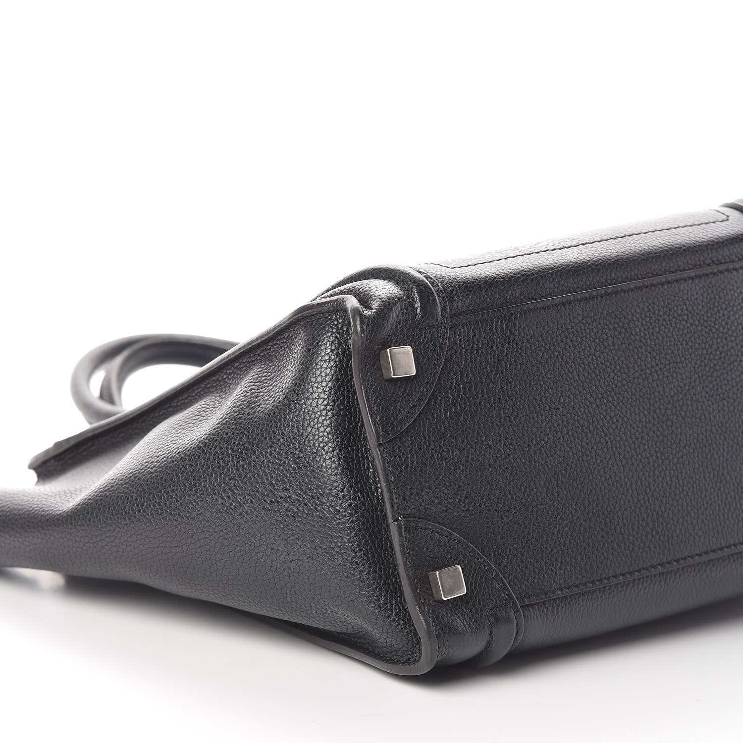 Celine Drummed Calfskin Micro Luggage Black 8 of 9