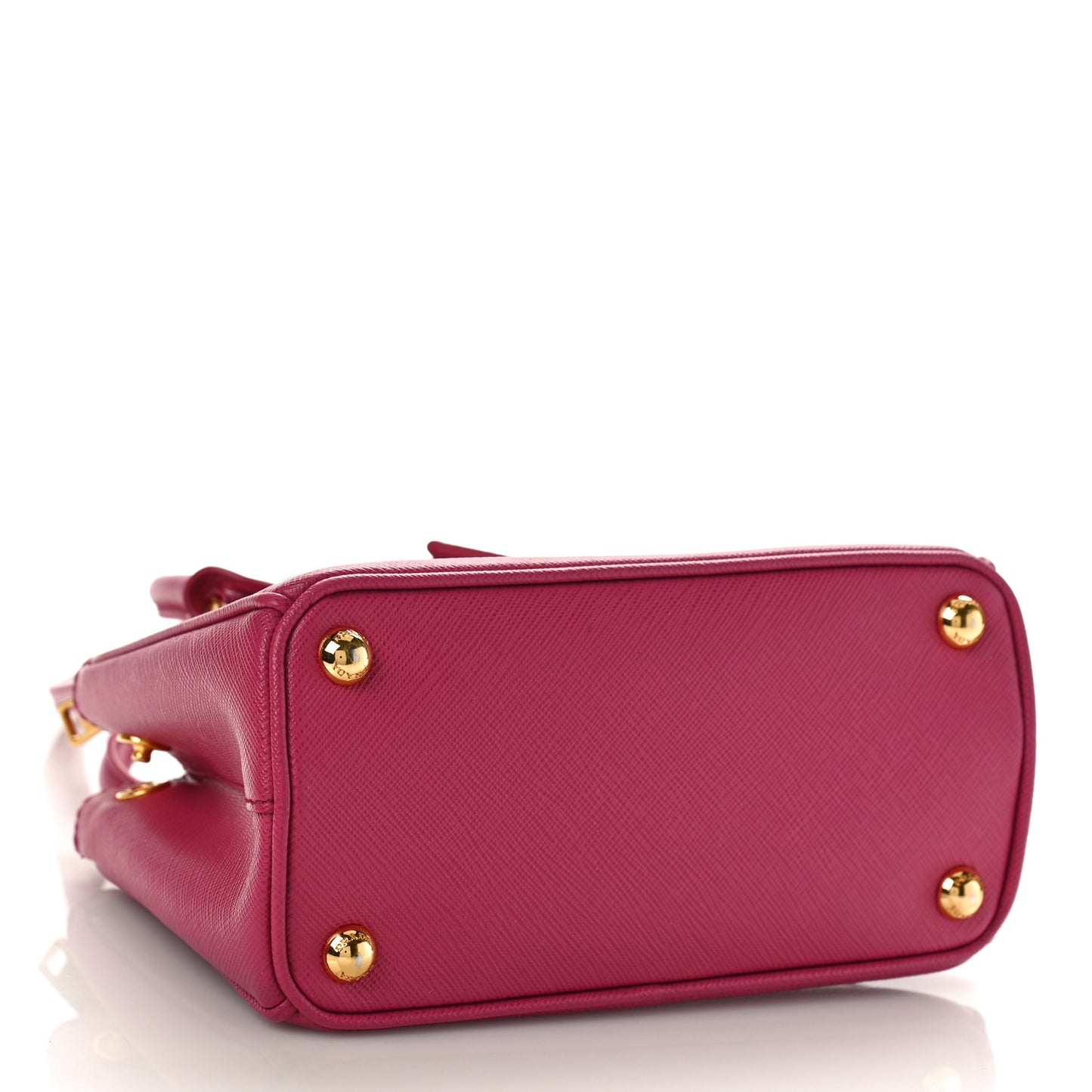 Saffiano Mini Galleria Double Zip Tote Fuxia
