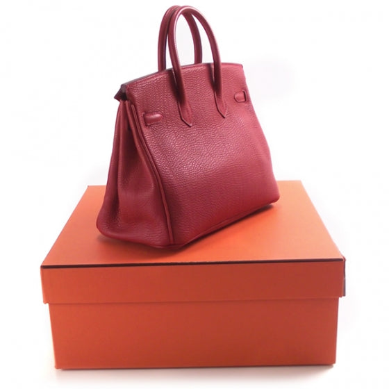 Hermes Clemence BIRKIN 25 Red 3 of 15