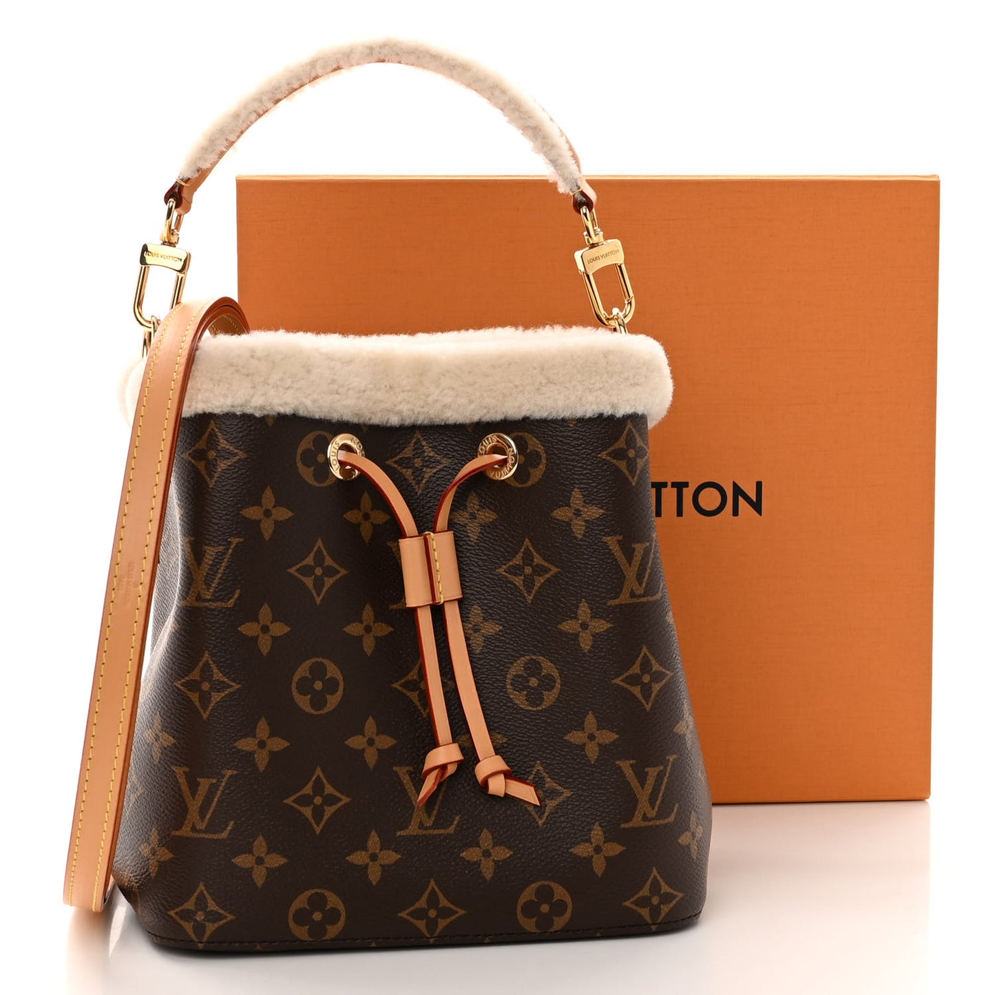 Monogram Shearling Cozygram Neonoe BB