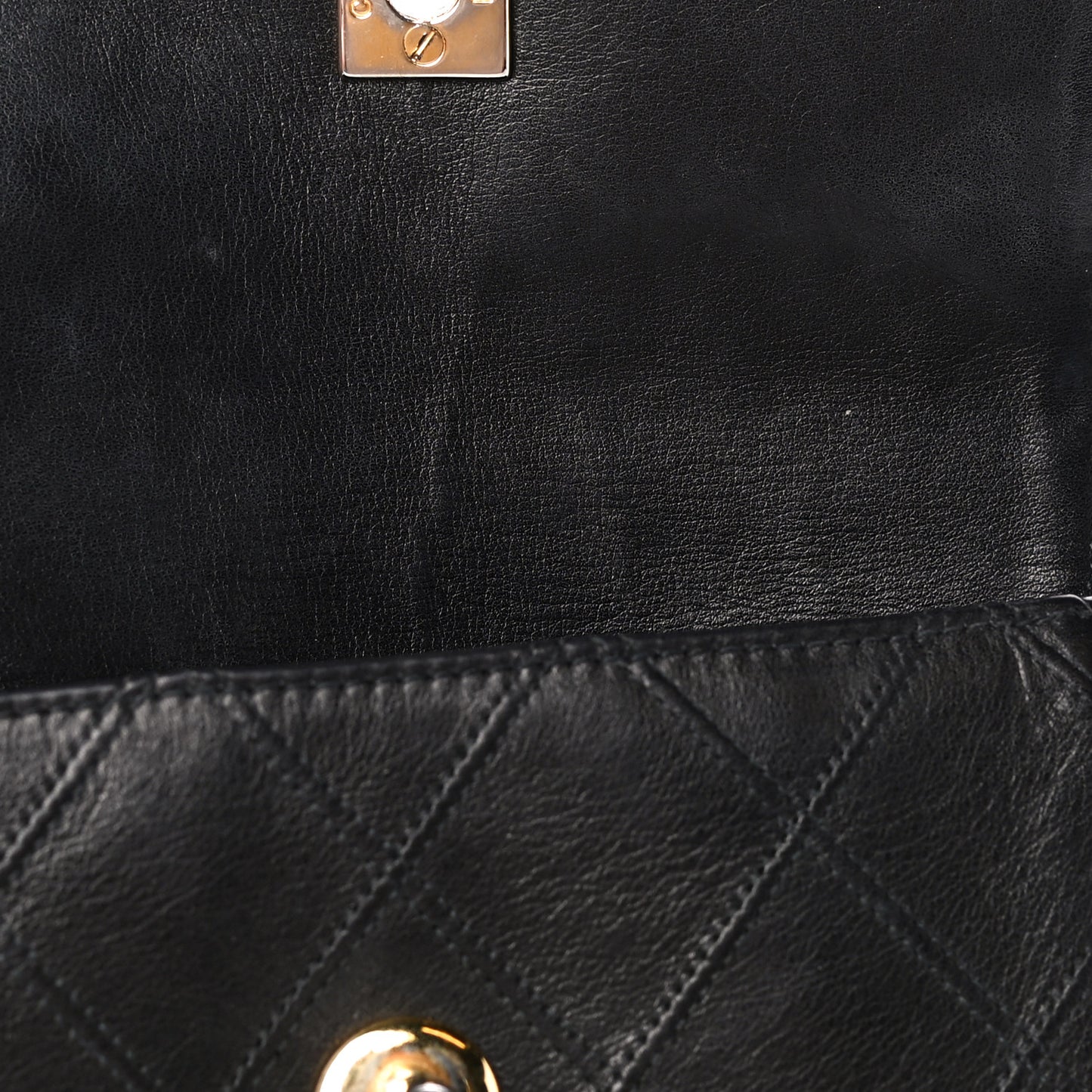 Lambskin Diamond Stitched Flap Waist Belt Bag 75 30 Black