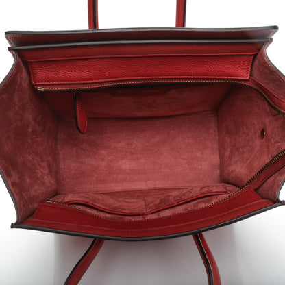 Celine Baby Grained Calfskin Micro Luggage Red 7 of 7