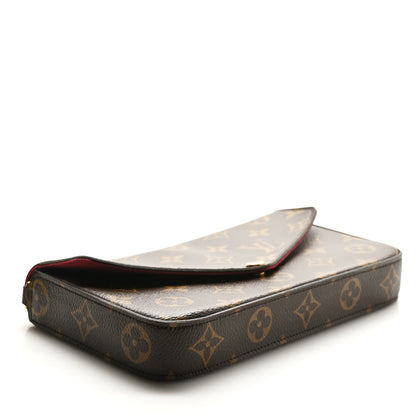 Louis Vuitton Monogram Pochette Felicie Chain Wallet Fuchsia 3 of 6
