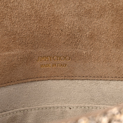 Jimmy Choo Star Coarse Glitter Rosetta Envelope Clutch Antique Gold 6 of 9