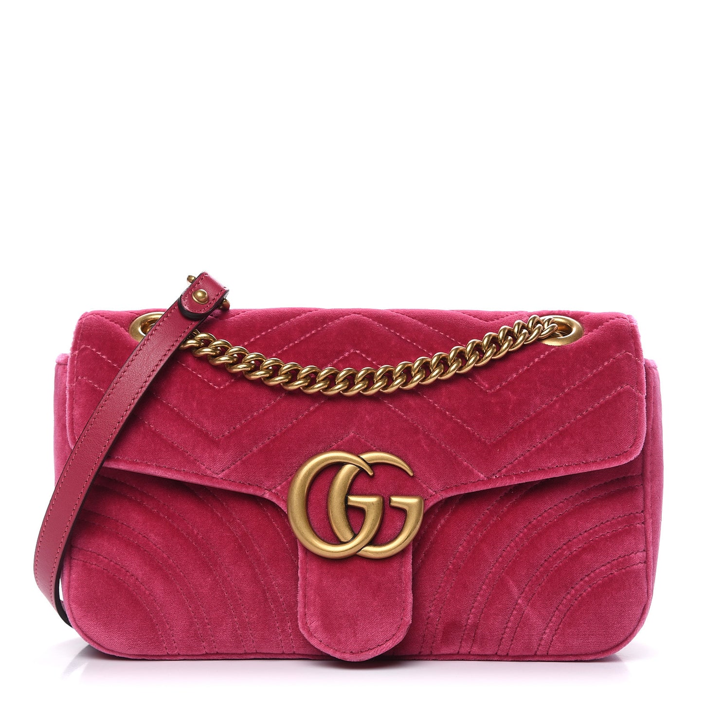 Velvet Matelasse Small GG Marmont Shoulder Bag Light Raspberry Rose