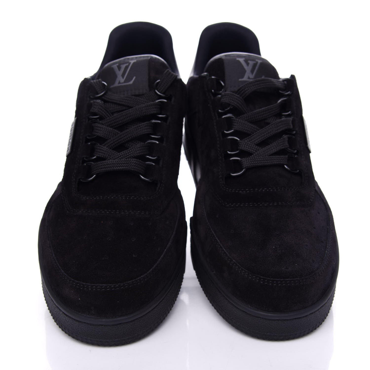 Louis Vuitton Suede Uniform Sneakers 7.5 Black 5 of 10