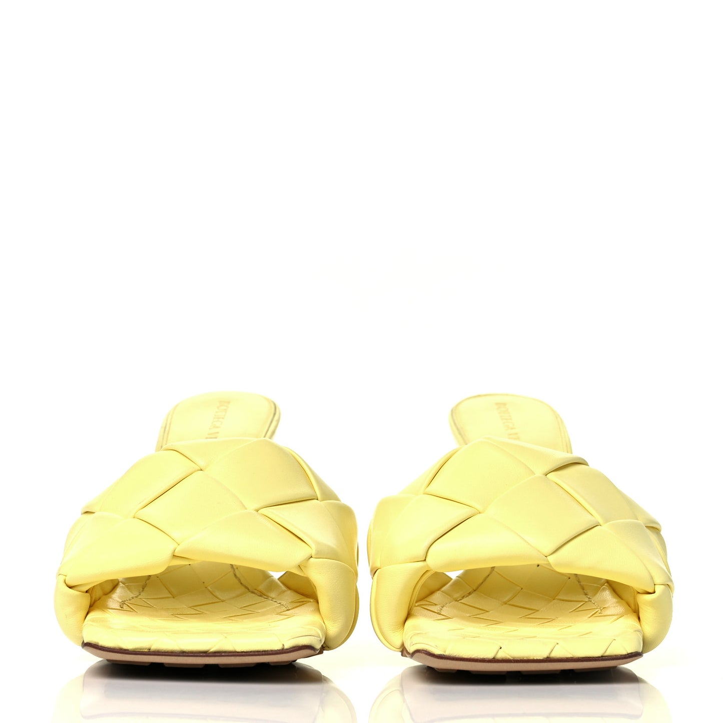Nappa Maxi Intrecciato Lido 90mm Mule Sandals 36 Lemonade