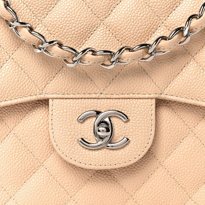 Chanel Caviar Quilted Jumbo Double Flap Beige 9 of 14