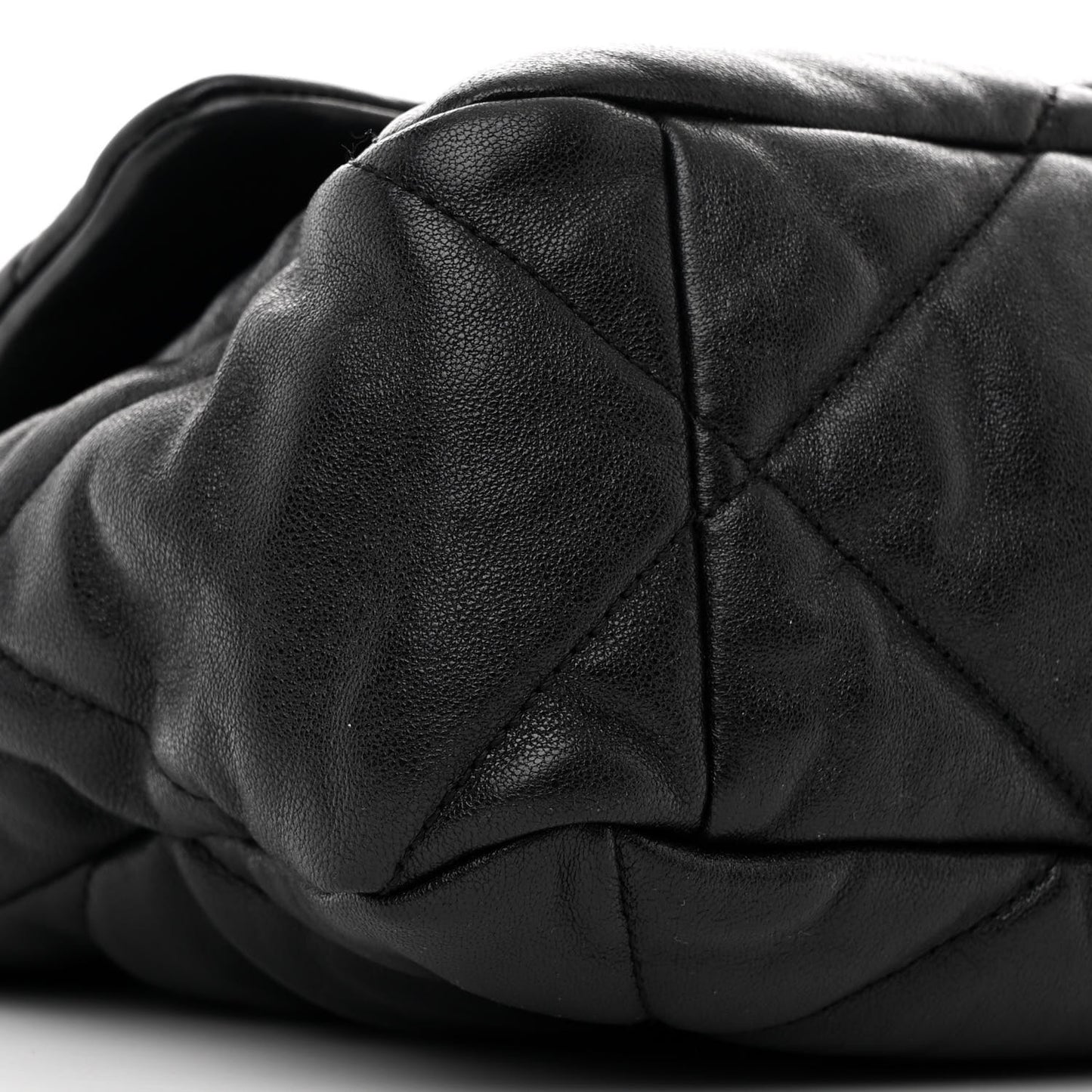 Goatskin Quilted Large Chanel 19 Flap Black